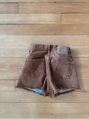 Vintage Levi’s 501 cut off shorts rust brown B Sides patchwork vintage Levi’s